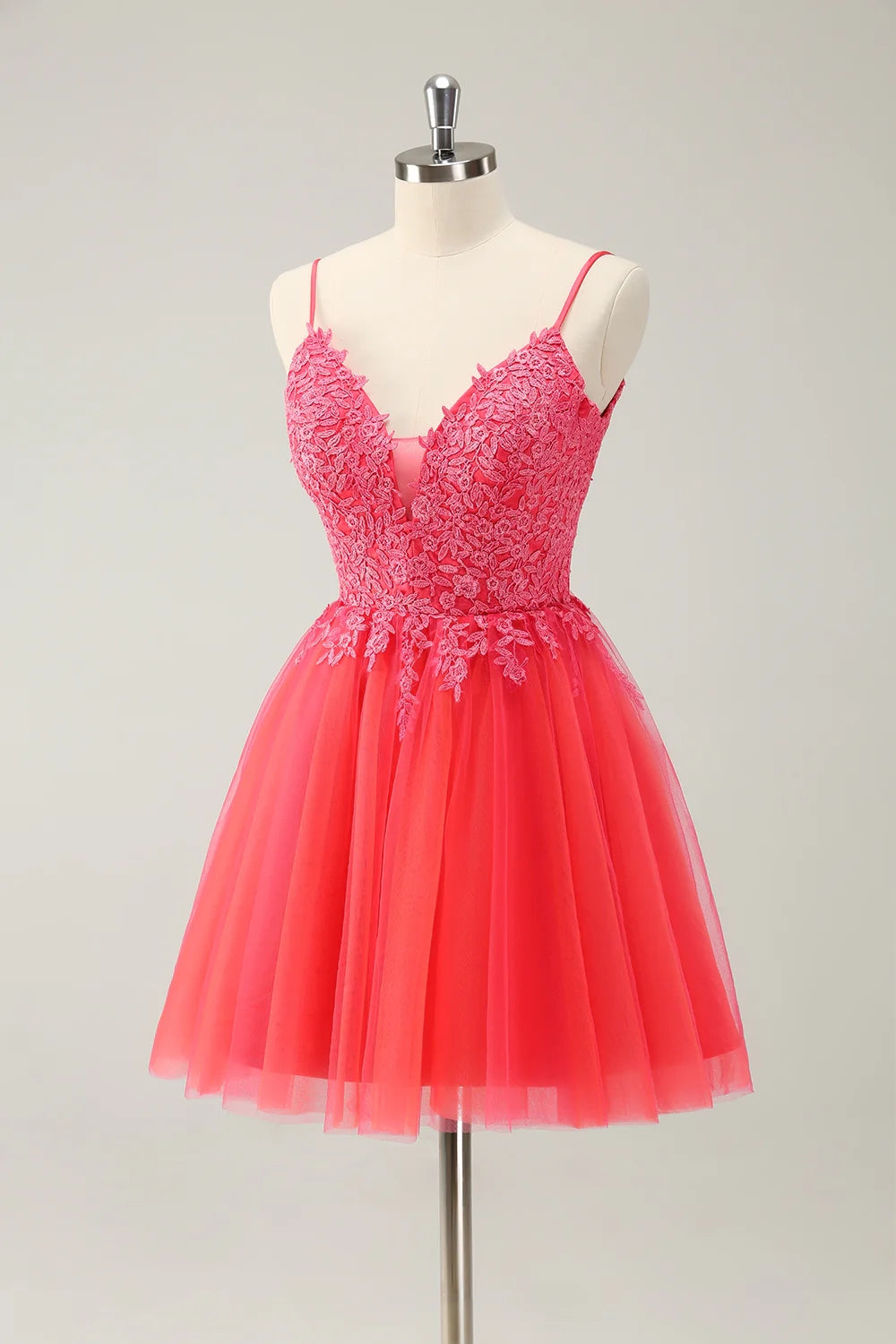 OKBBN cute A-line thin shoulder strap sequin sticker short Homecoming Dresses