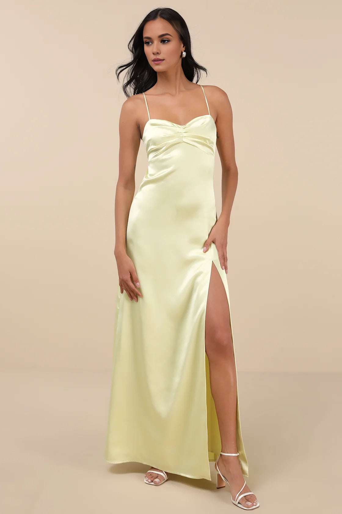 OKBBN cute and charming satin backless thin shoulder straps sleeveless Homecoming Dresses