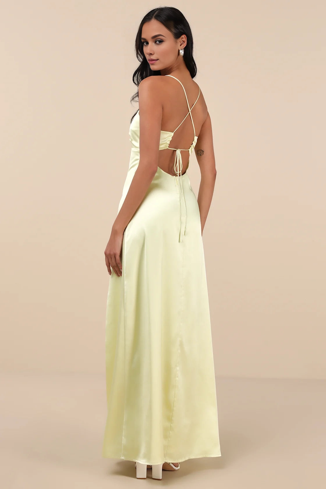 OKBBN cute and charming satin backless thin shoulder straps sleeveless Homecoming Dresses