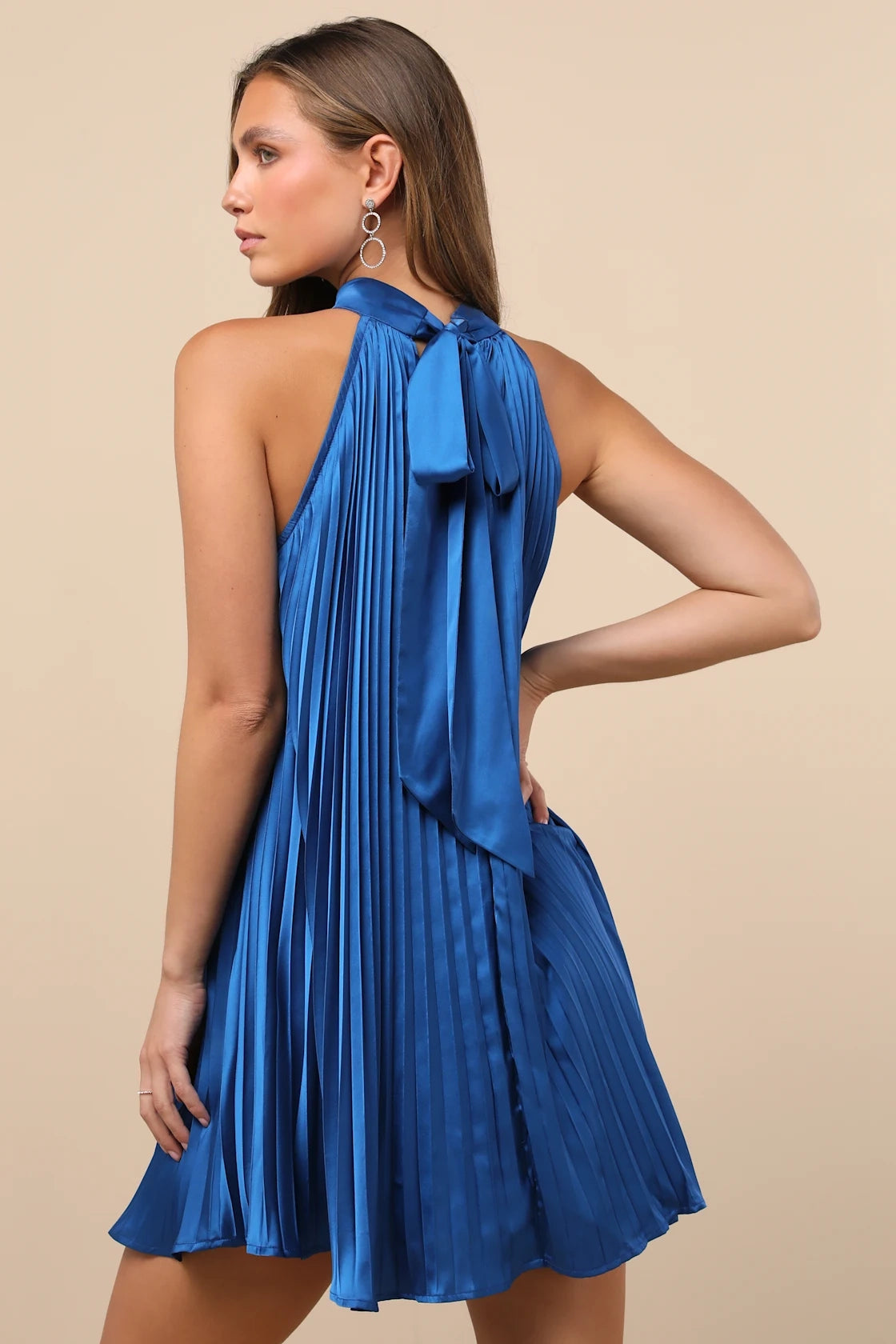 OKBBN designs unique pleated straight tube mini Homecoming Dresses