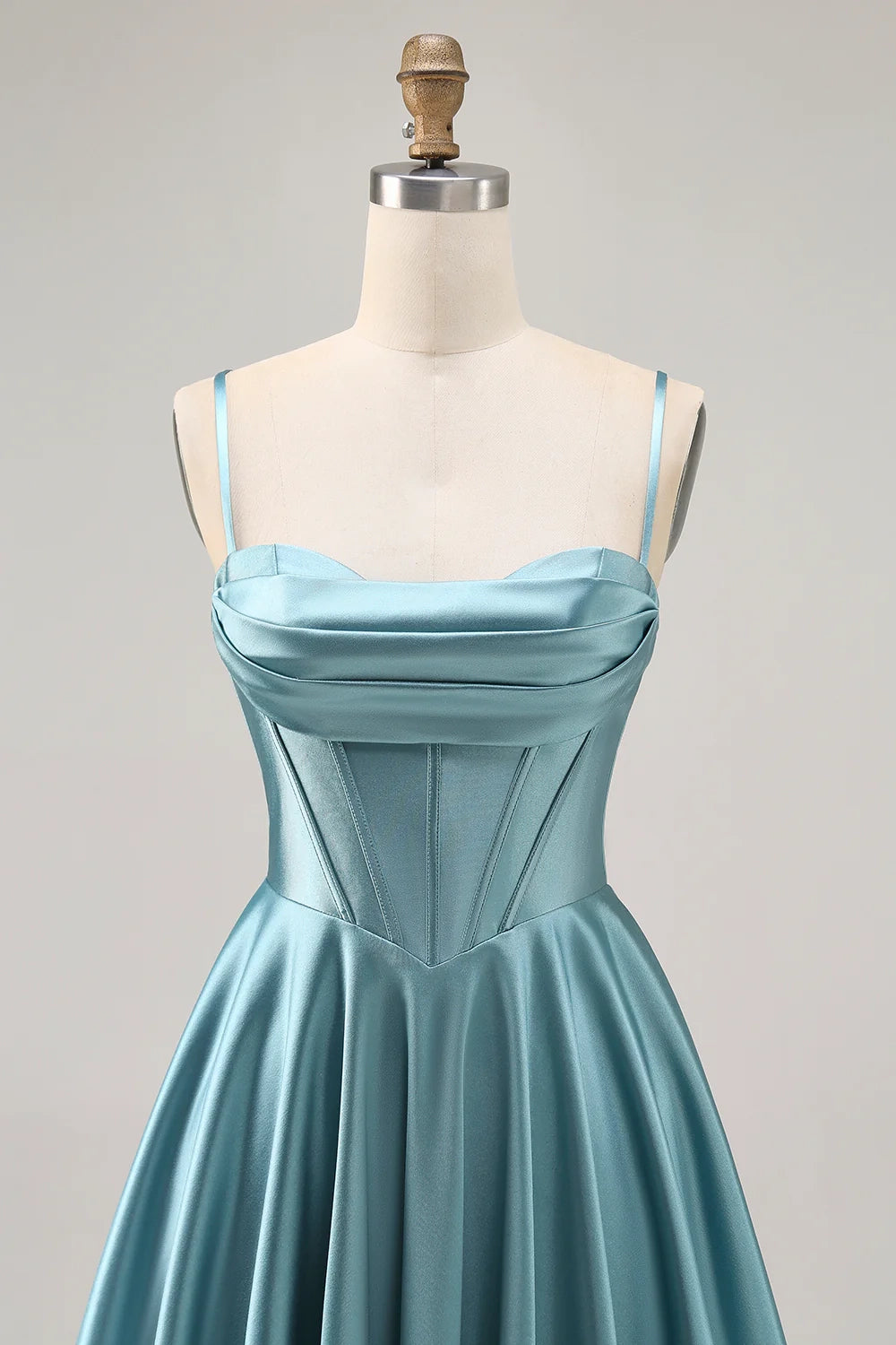 OKBBN elegant A-line waistband satin short classic silhouette Homecoming Dresses
