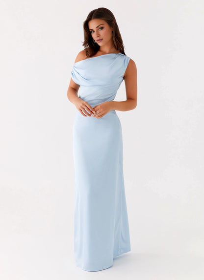 OKBBN elegant and exquisite off shoulder pleated satin Prom Dresses