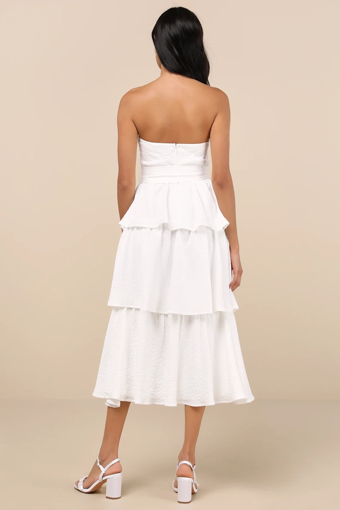 OKBBN elegant jacquard off shoulder layered medium length Homecoming Dresses