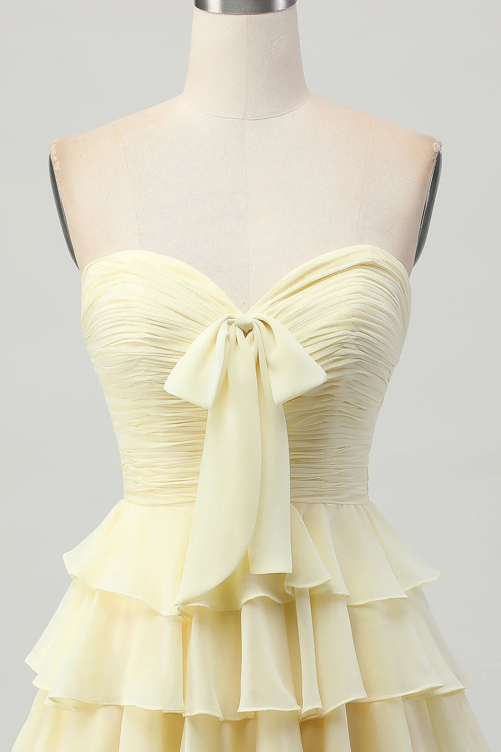 OKBBN elegant layered off shoulder pleated A-line short Homecoming Dresses