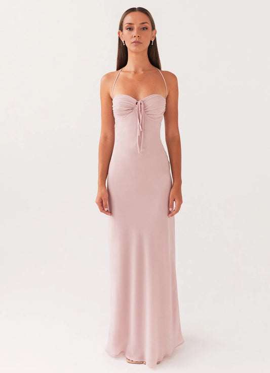 OKBBN elegant pleated bust, backless and charming silhouette tailored Prom Dresses