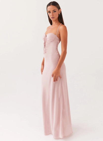 OKBBN elegant pleated bust, backless and charming silhouette tailored Prom Dresses
