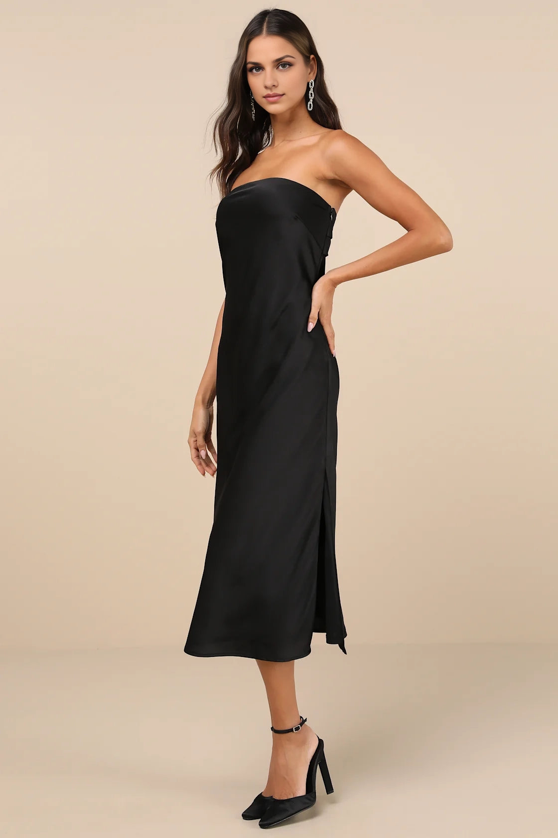 OKBBN elegant satin off shoulder hooded mid length Homecoming Dresses