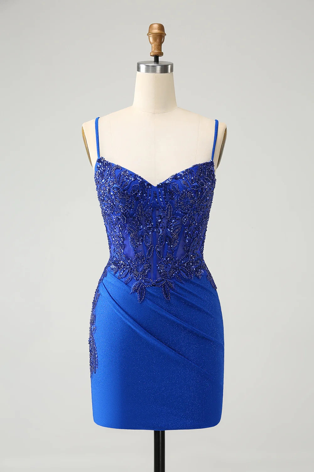OKBBN elegant shiny tight corset beaded short Homecoming Dresses