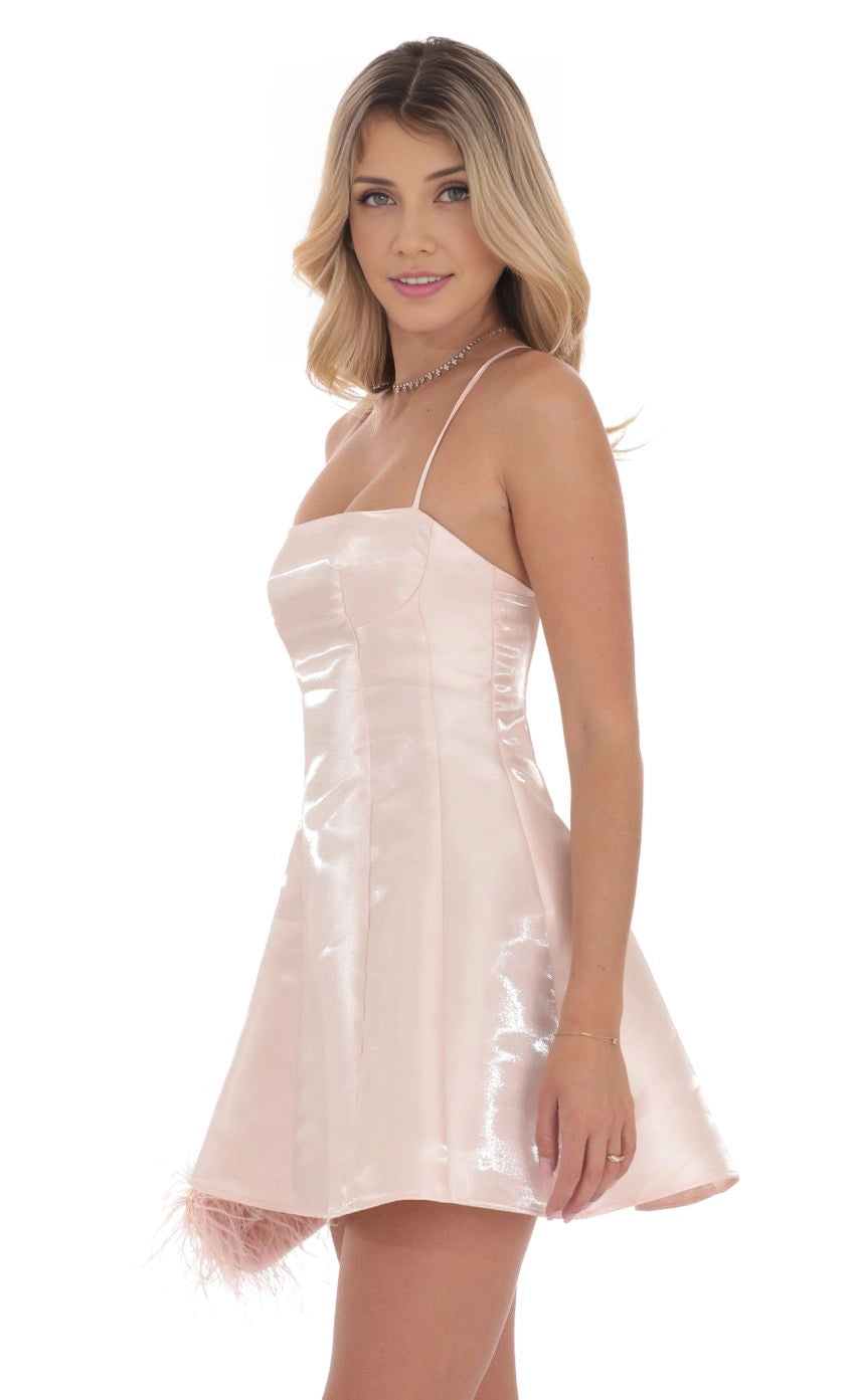 OKBBN elegant slim shoulder strap sleeveless minimalist slim fit flared skirt Homecoming Dresses