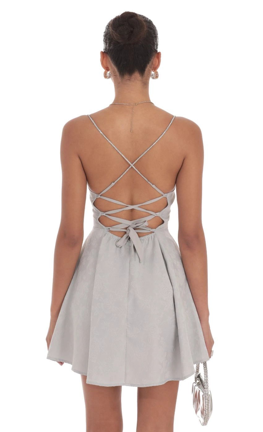 OKBBN elegant slim shoulder strap sleeveless rhinestone jacquard A-line Homecoming Dresses
