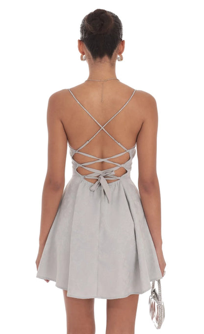 OKBBN elegant slim shoulder strap sleeveless rhinestone jacquard A-line Homecoming Dresses
