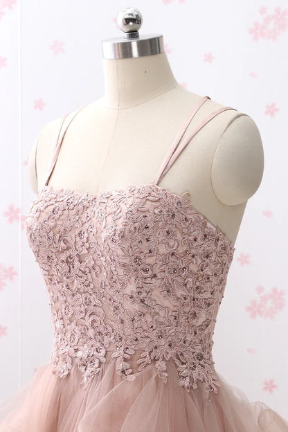 OKBBN elegant thin shoulder straps lace chiffon vintage Homecoming Dresses
