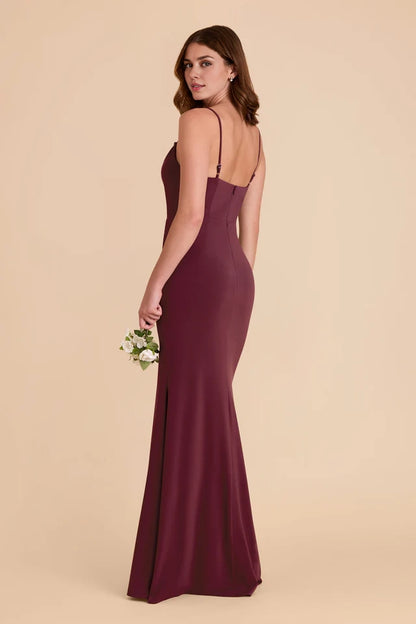 OKBBN elegant tight neck collar with slit tight corset, thin adjustable shoulder straps Prom Dresses
