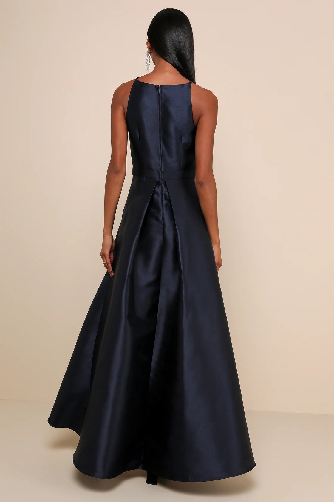 OKBBN exquisite pleated taffeta slim shoulder straps apron collar Homecoming Dresses