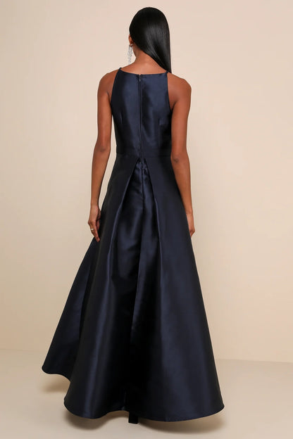 OKBBN exquisite pleated taffeta slim shoulder straps apron collar Homecoming Dresses