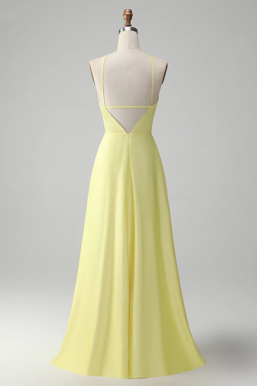 OKBBN fashion A-line backless pleated long floral Bridesmaid Dresses