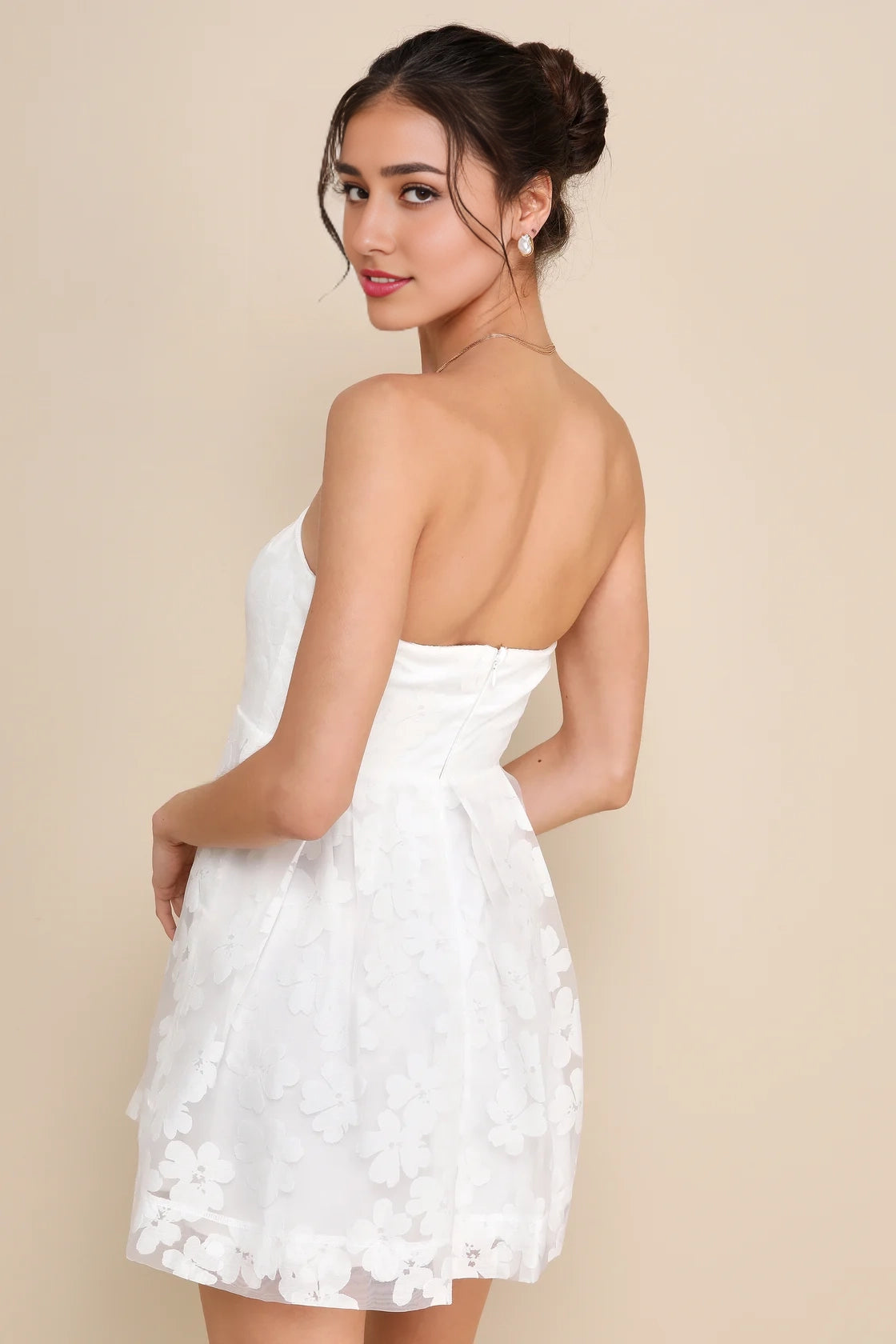 OKBBN lightweight woven organza off shoulder tight corset with heart-shaped neckline and pleated Homecoming Dresses
