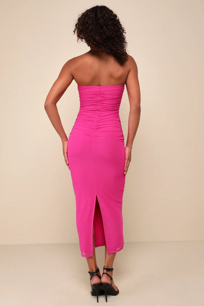 OKBBN mesh pleated off shoulder mid length Homecoming Dresses