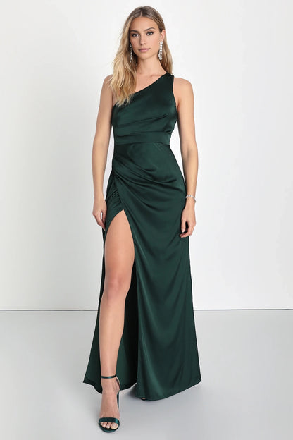 OKBBN satin single shoulder wide shoulder strap hanging tight corset Homecoming Dresses