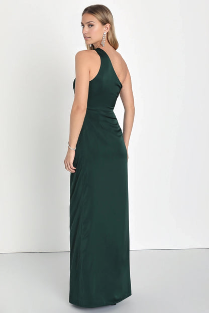 OKBBN satin single shoulder wide shoulder strap hanging tight corset Homecoming Dresses