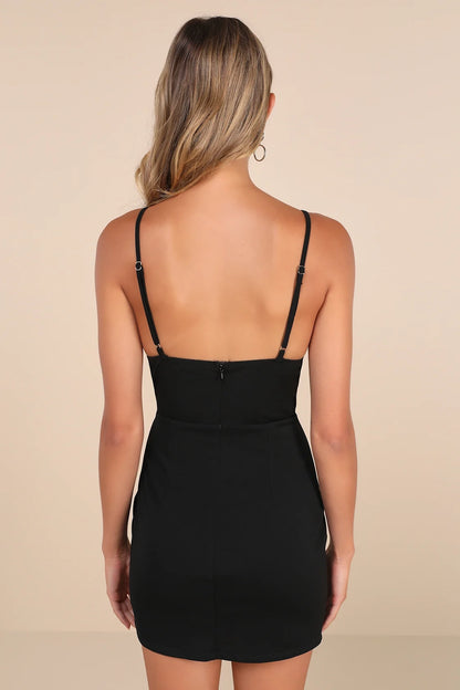 OKBBN sexy and charming stretch crepe woven tight corset transparent mesh Homecoming Dresses