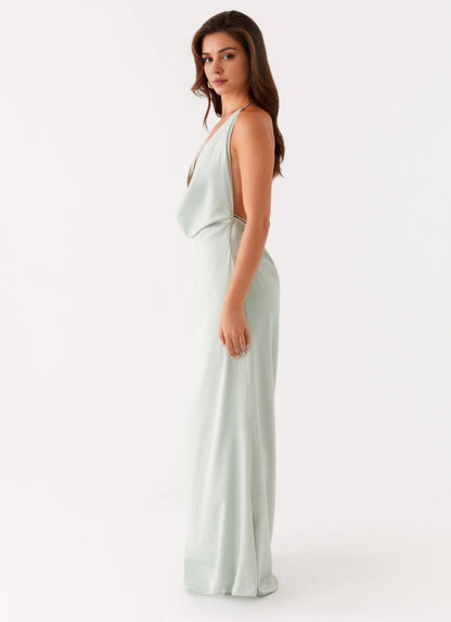 OKBBN sexy low back silhouette, elegant drape, deep drape, Prom Dresses
