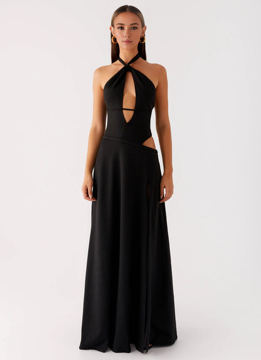 OKBBN sexy slim fit backless thick shoulder strap hollow knit fabric Homecoming Dresses