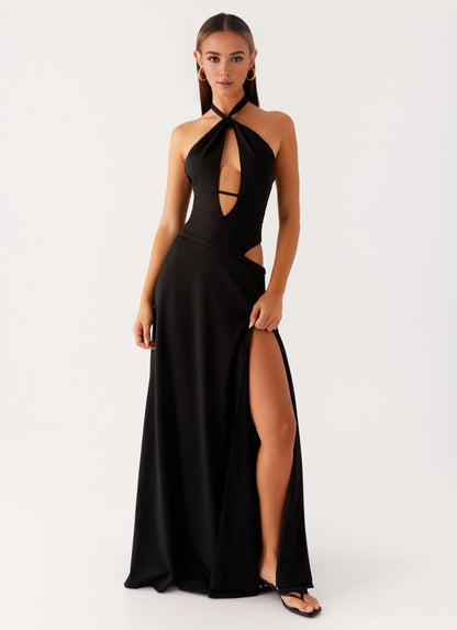 OKBBN sexy slim fit backless thick shoulder strap hollow knit fabric Homecoming Dresses