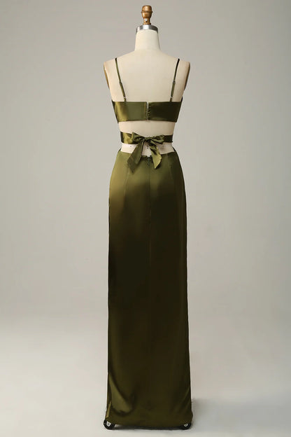 OKBBN sexy slim fit slim shoulder strap with hollow satin Bridesmaid Dresses