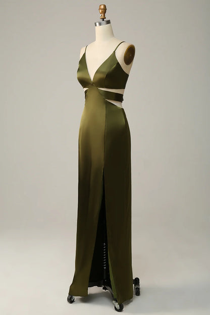 OKBBN sexy slim fit slim shoulder strap with hollow satin Bridesmaid Dresses