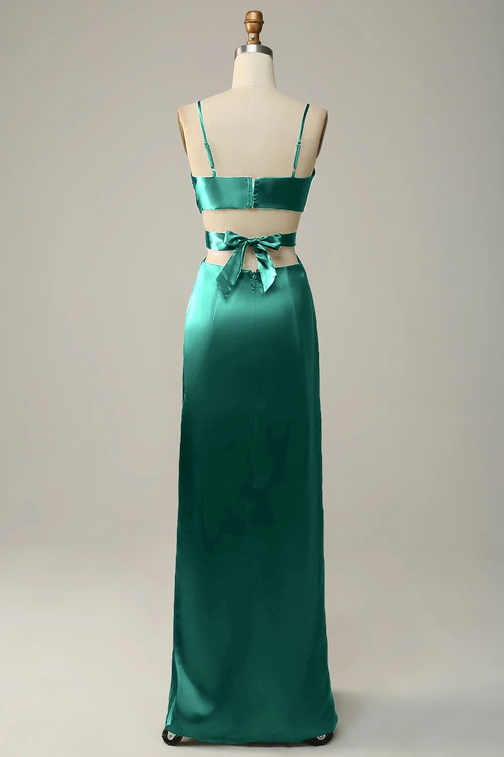 OKBBN sexy tight slim shoulder strap with hollow satin long Bridesmaid Dresses