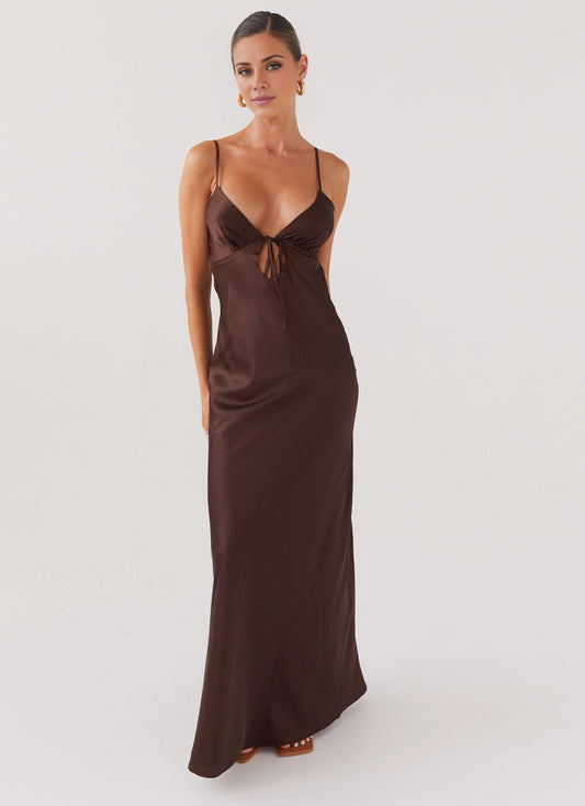 OKBBN silky simple and charming silhouette satin thin shoulder straps Prom Dresses