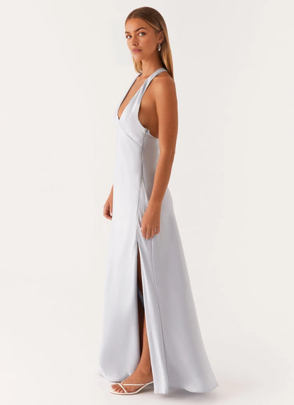 OKBBN stunning and elegant round neck slim fit silhouette, slim shoulder straps, tight corset Prom Dresses