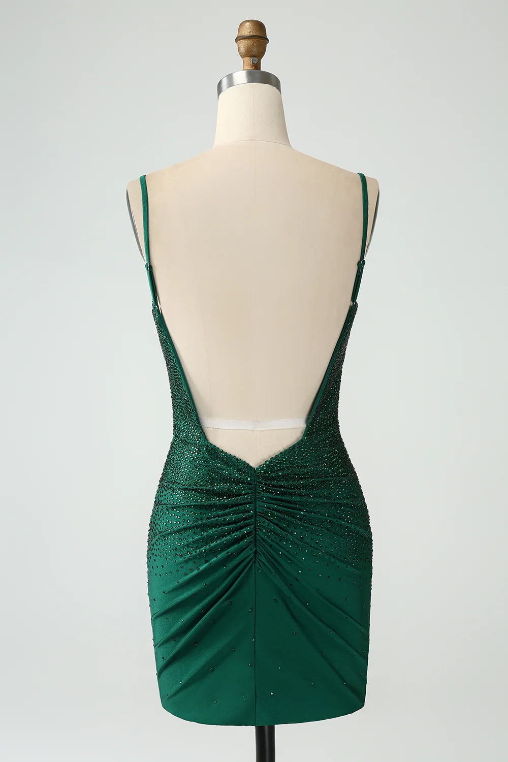 OKBBN style tight slim shoulder strap with backless bead Homecoming Dresses