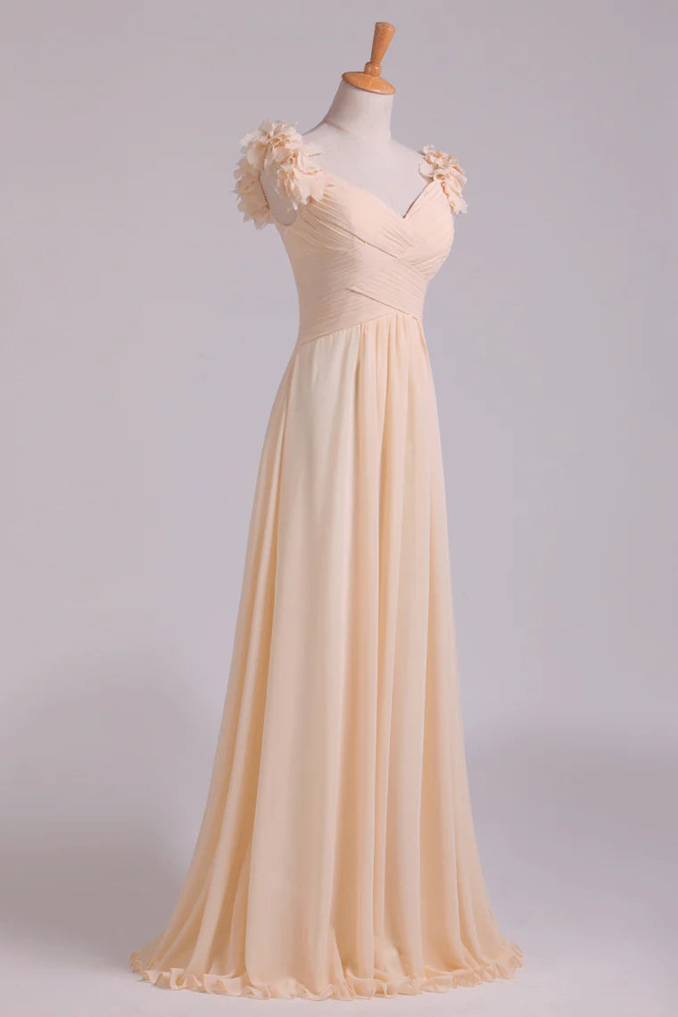 Sexy Off Shoulder A-line Chiffon Ruffle Edge Party Party Dress