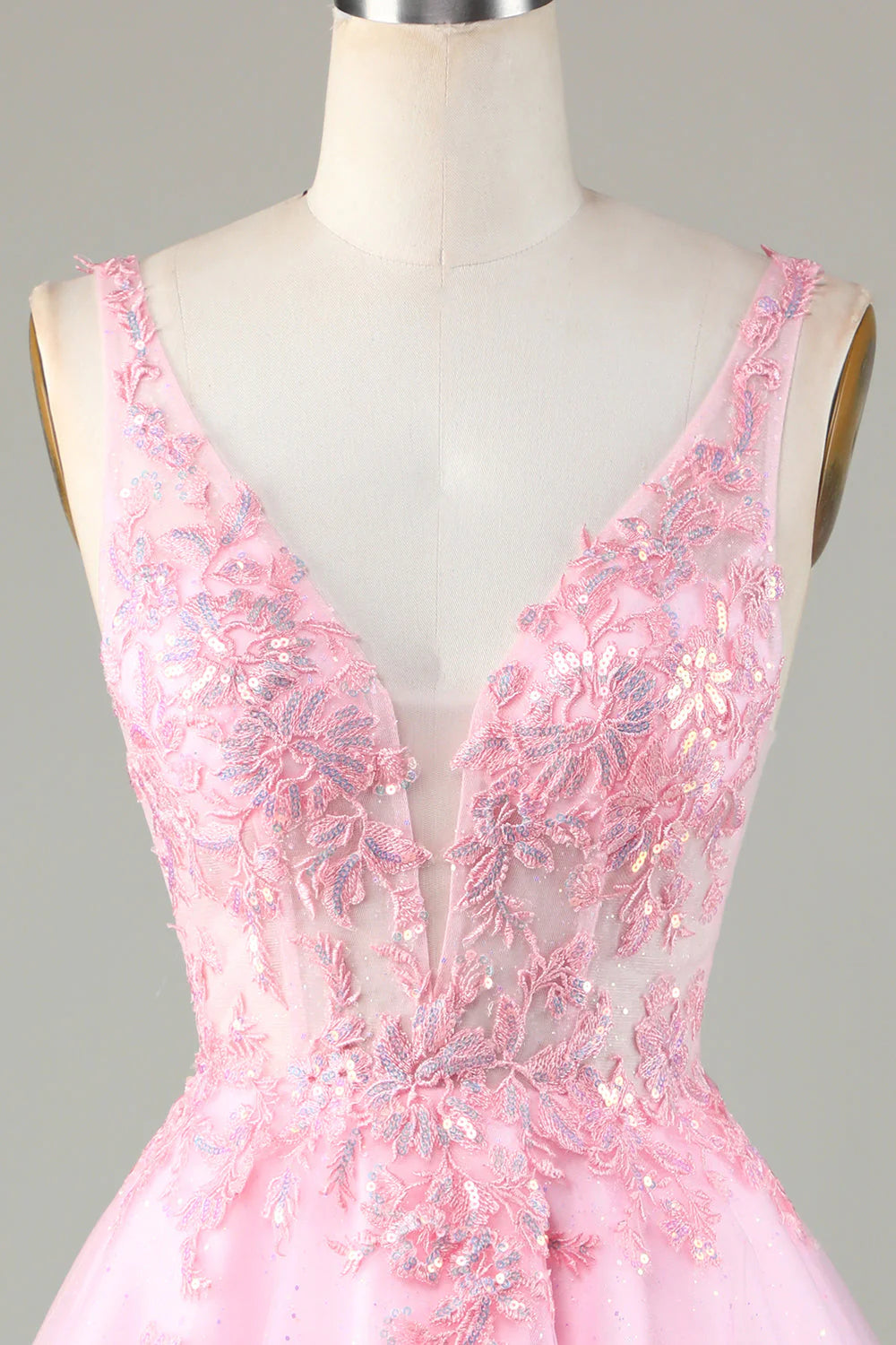 Pink Glitter Sequin Short Backless Homecoming Dress