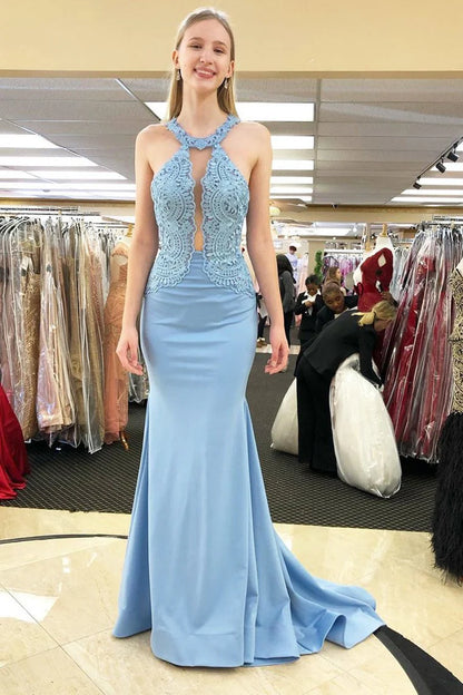 Elegant and minimalist dance dress mermaid silk sweep train