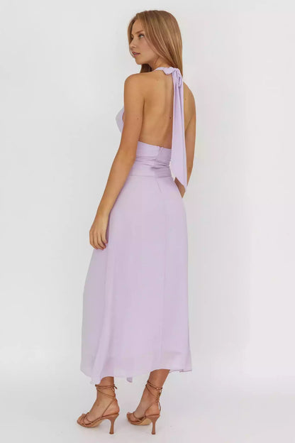 Prom Dresses with eye-catching backless lining, waist strap, zipper at the back
