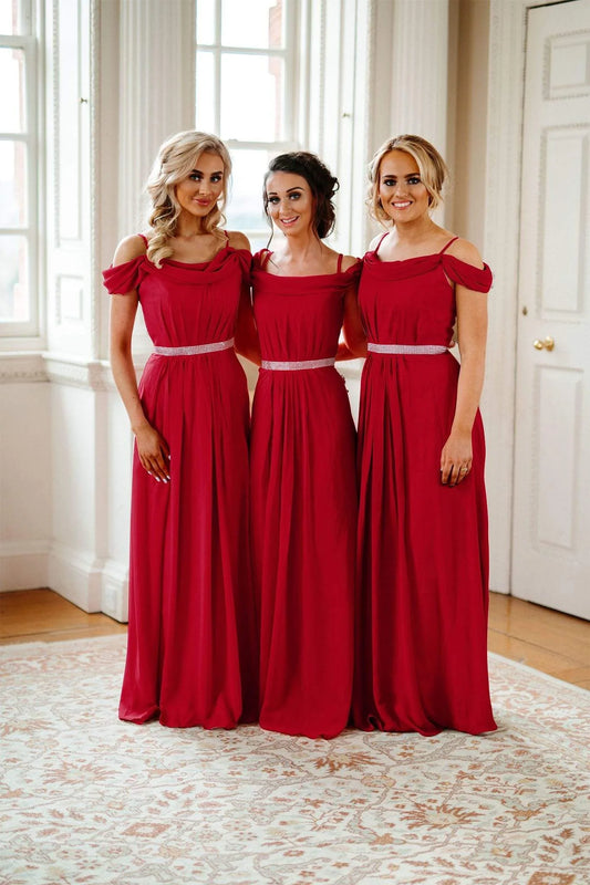Customized Sexy Off Shoulder Bridesmaid Dresses for Rural Hot Sales