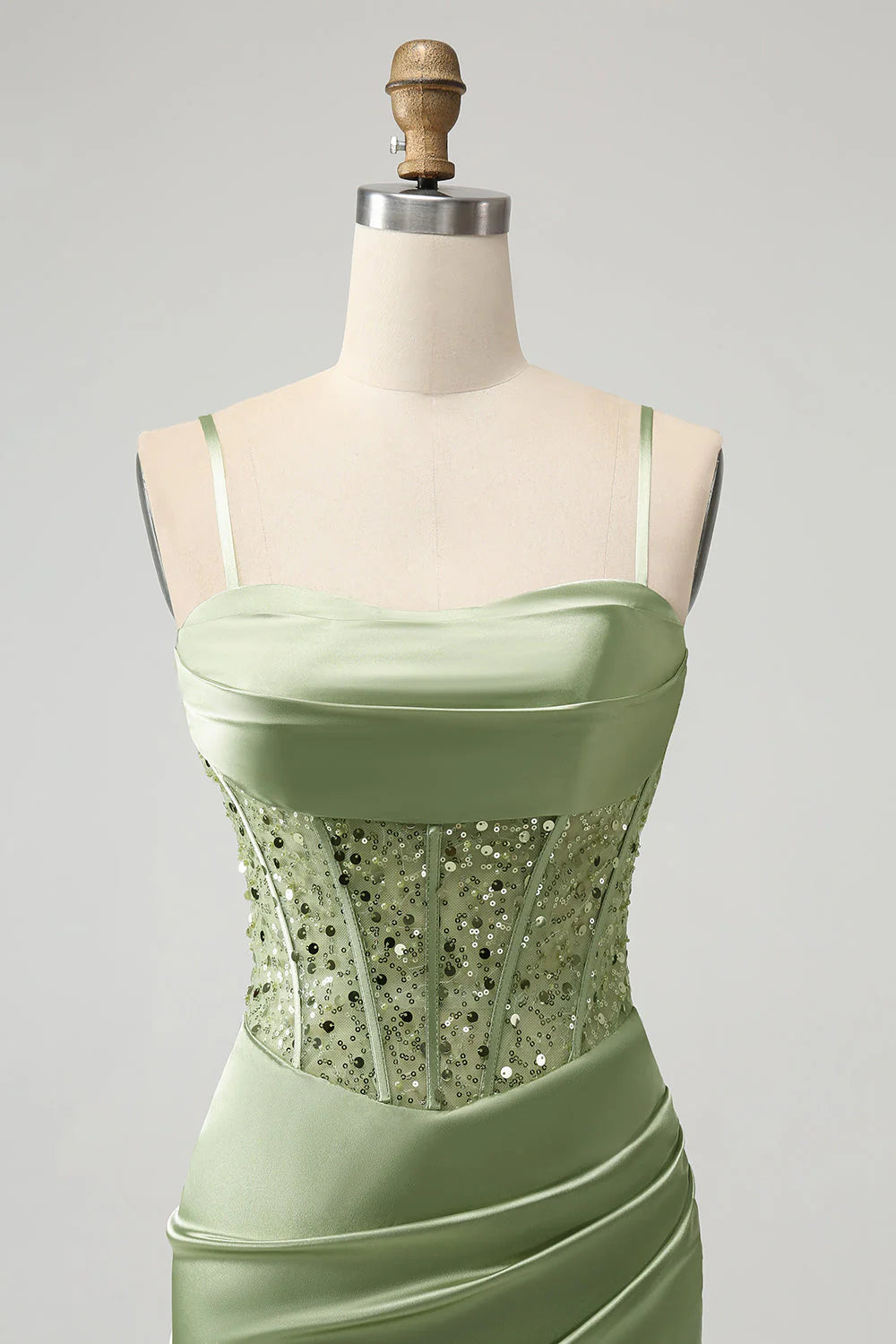 Sage Bodycon Sequin Corset Short Homecoming Dress