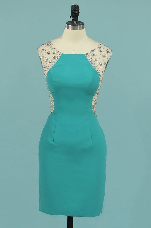 Sexy elegant soft strapless jewelry slim fitting dance party dress