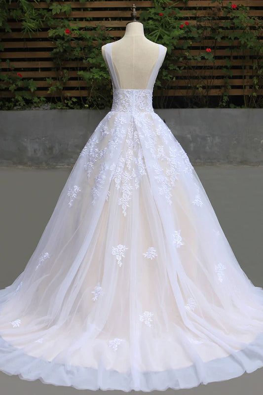 Sexy and elegant high necked A-line ball dress with bead stickers
