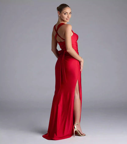 Sexy lace up backless heart-shaped neckline with wide shoulder straps, back lace up tight silhouette Prom Dresses
