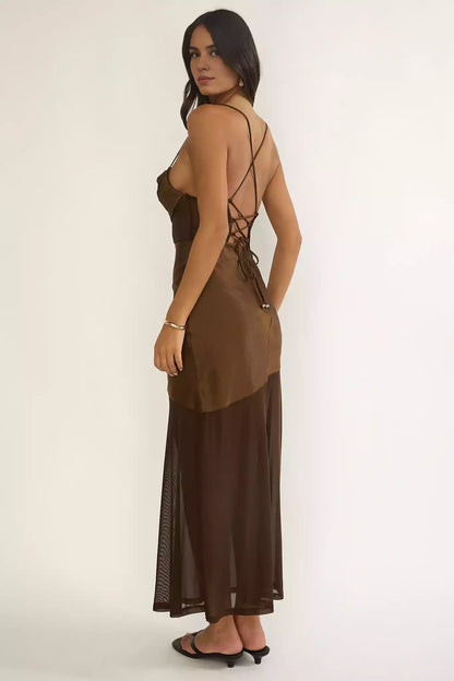 Sexy pleated bust, waist and hem, transparent back with zipper, back straps, Bridesmaid Dresses