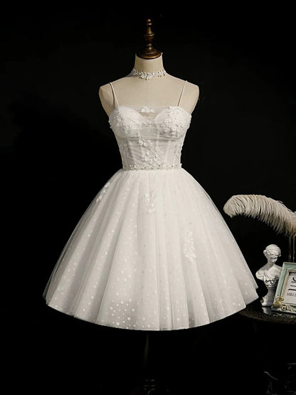 Sweetheart Neck Tulle Lace Short  Homecoming Dress