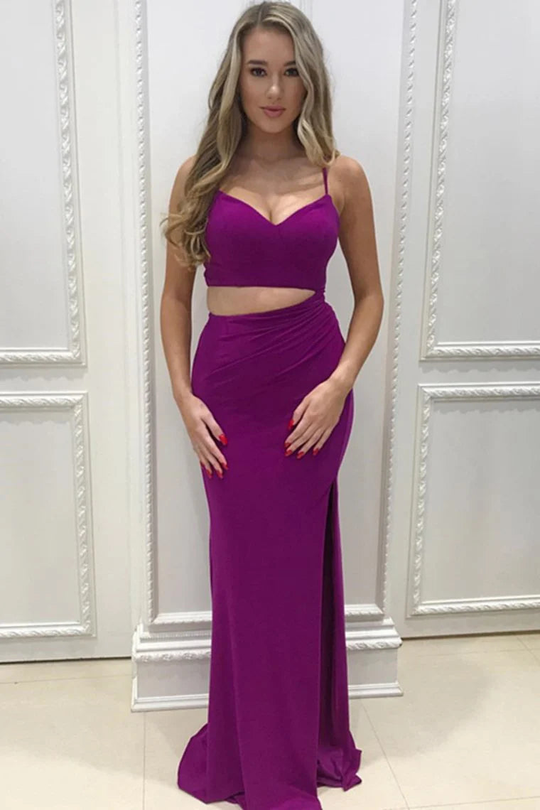 Elegant high-class color formal strap cocktail ball evening gown