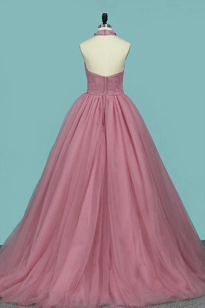 Minimalist style party dress with high neckline A-line sweep newly arrived