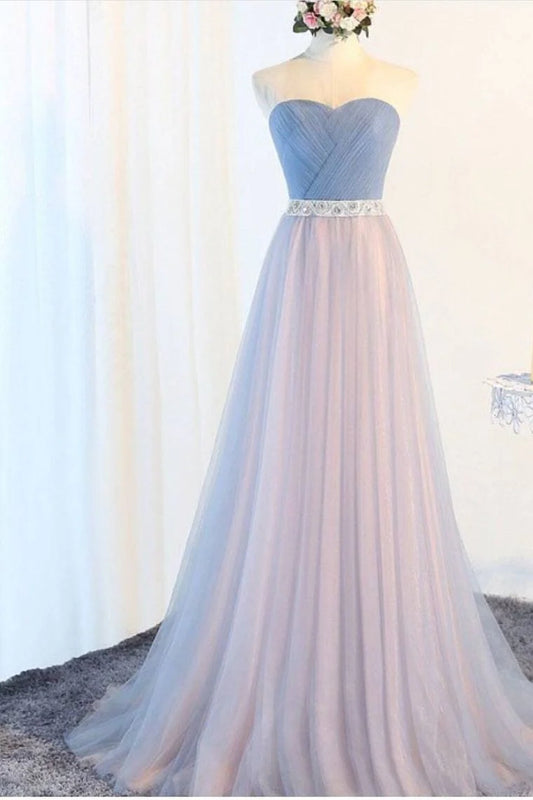 Simple and Elegant Wedding Party A-line Sweet Floor Tulle