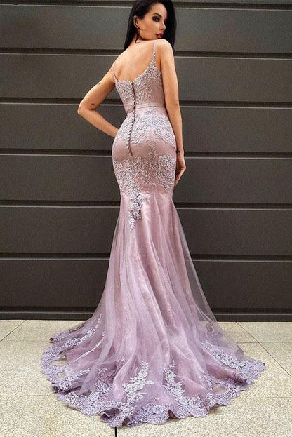 Italian Noodle Strap Ball Dress Tulle and Decal Mermaid