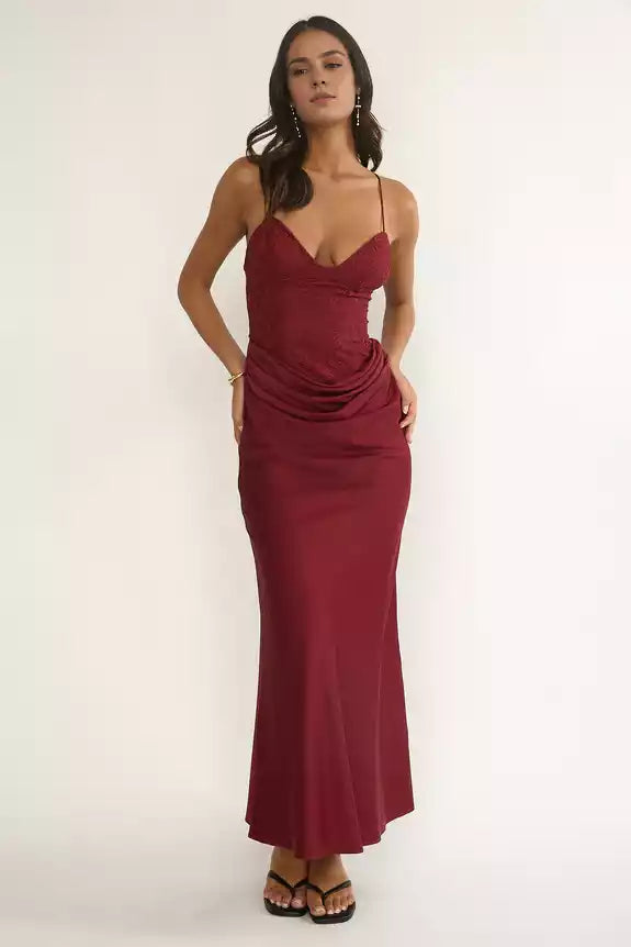 Stunning Embroidered Tight corset with Adjustable Shoulder Straps Hanging Down at Waist Bridesmaid Dresses